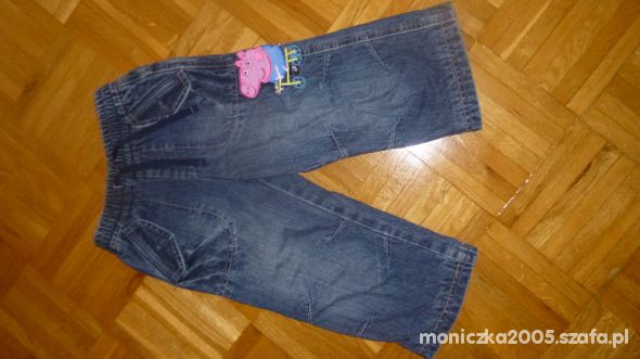 Spodnie jeansowe ze Świnka Peppą rozm 92