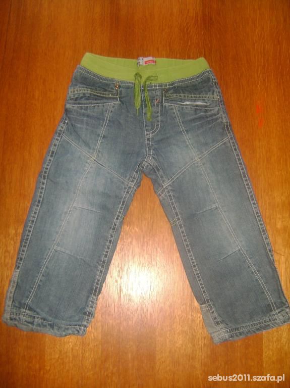 Spodnie jeansowe szeroka guma 92 98