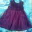 Fioletowa sukienka różyczki 6 9 m
