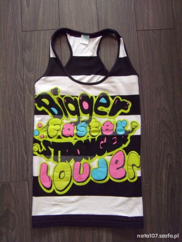 Cropp swietna koszulka bokserka w neonach