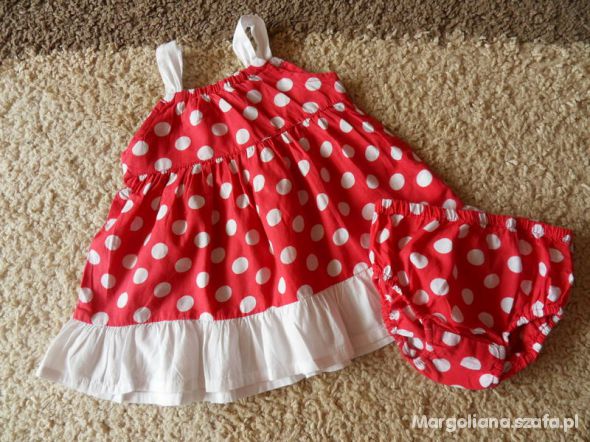 Cudny letni komplet w kropki 68