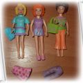 3 lalki Polly Pocket z ubrankami