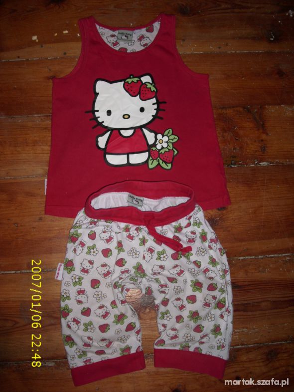 hello kitty bluzeczka ze spodenkami98do104