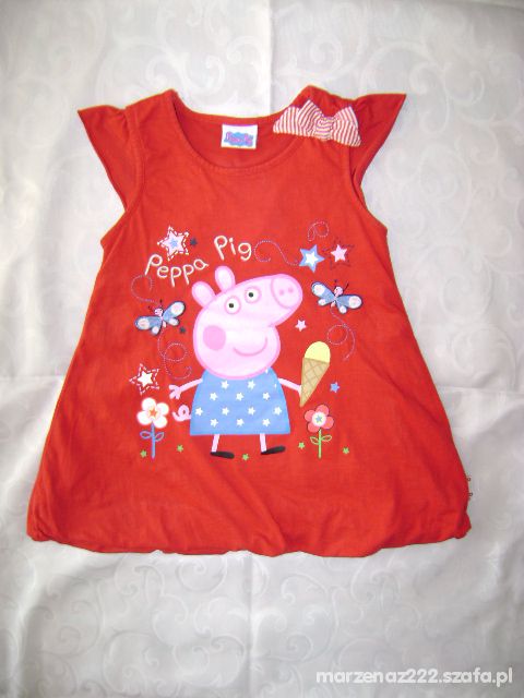 Peppa Pig czerwona bombka roz 3 4 lata 98 104 cm