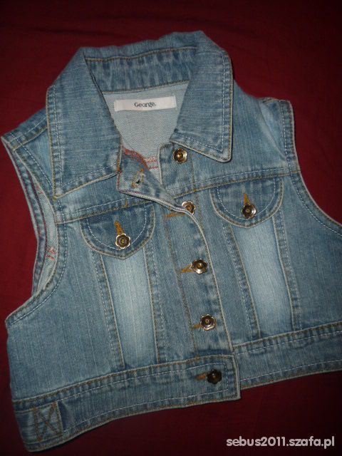 kamizelka jeans GEORGE 128 134