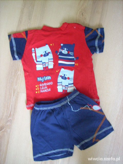 komplecik letni koszulka i spodenki r 68 74