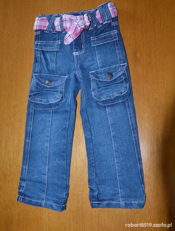 Spodnie jeans z paseczkiem NOWE