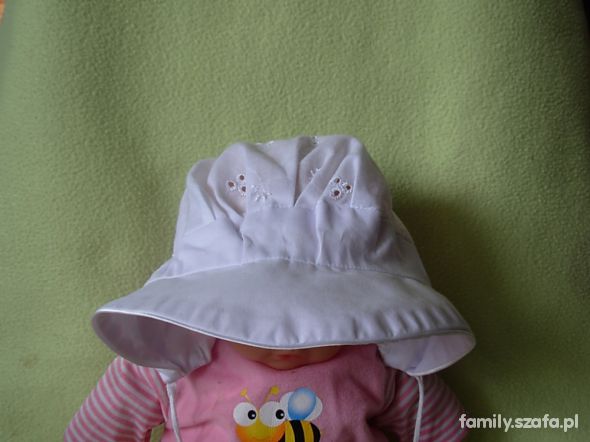 kapelusz biały newborn