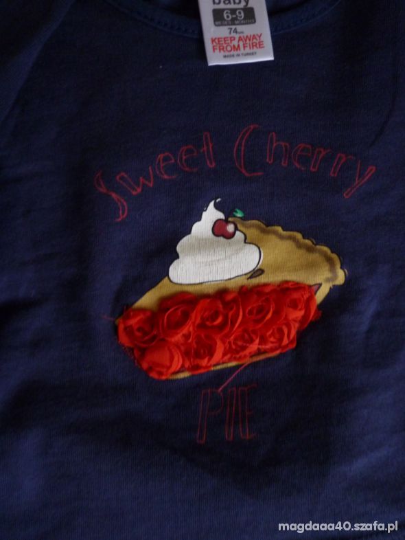 Granatowa bluzka Sweet Cherry Zara