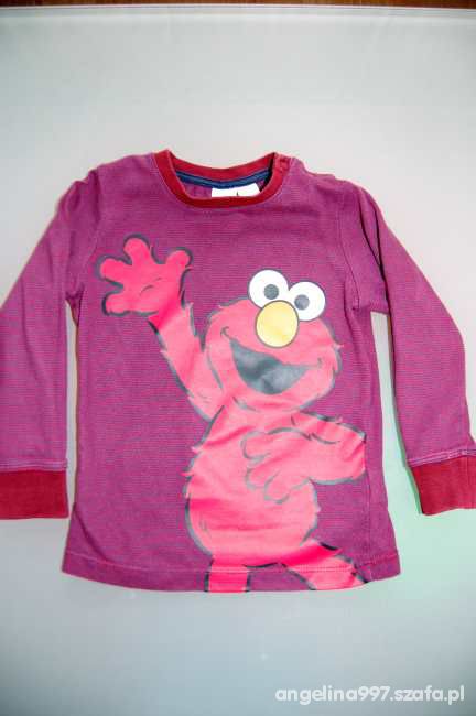 Bluzeczka H&M rozm 86 Z motywem Elmo