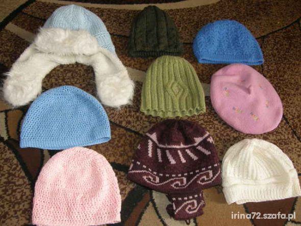 Zimowe i wiosenne czapeczki dla dziewczynki 7 10 l