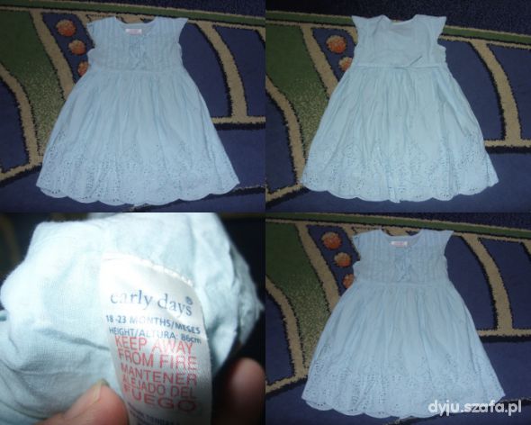 Śkiczna błękitna sukieneczka roz 86