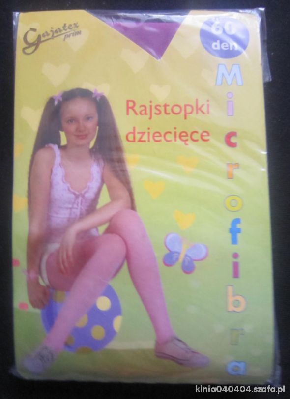 Fioletowe rajstopki eleganckie rozm 116 do122