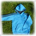 Adidas Bluza niebieska kangurka 128