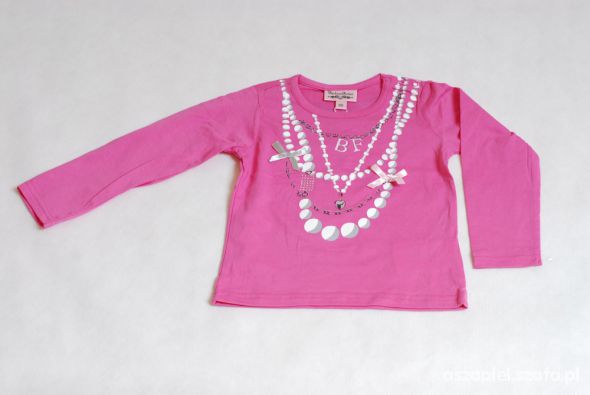 Barbara Farber markowa bluzka różowa naszyjnik 86