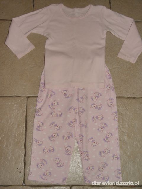 różowo fioletowa 92 98 104 cm piżamka