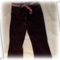 Fioletowe sztruksowe spodnie pasek M&Co 134