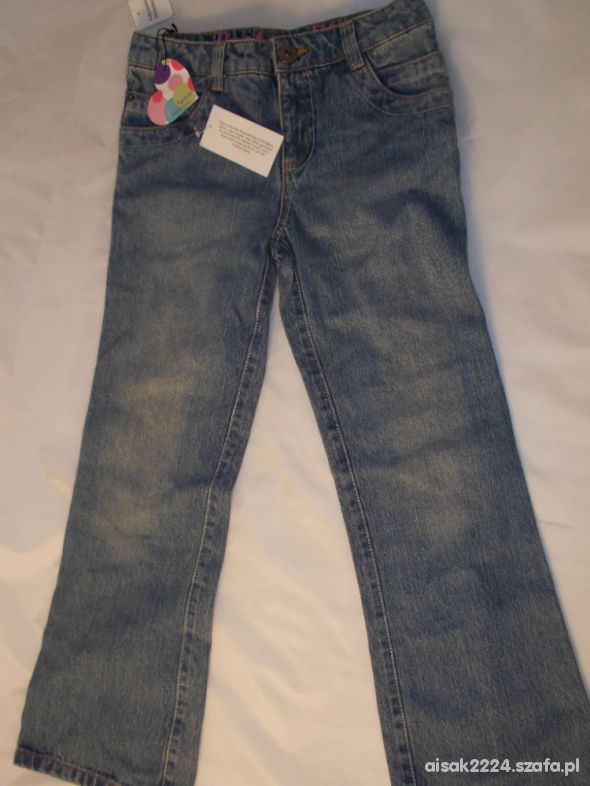 Jasne jeansy dżinsy spodnie 140 Bootcut Fit