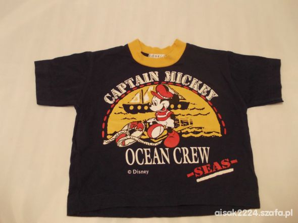 Granatowy T shirt Mickey Mouse Miki George 74