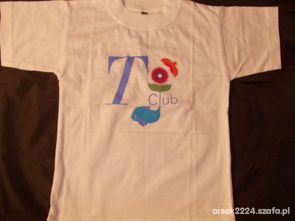 Biała koszulka bawełniana T shirt WF nadruk 110