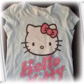 Błękitna bluzka koszulka Hello Kitty 152 cekiny