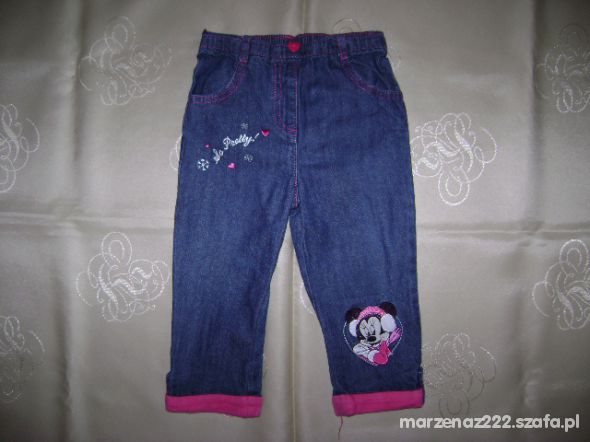 Disney jeansy roz 12 18 msc 80 86 cm