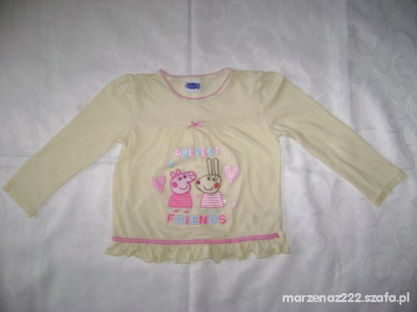 Peppa Pig kremowa bluzeczka roz 18 24 msc 86 92 cm