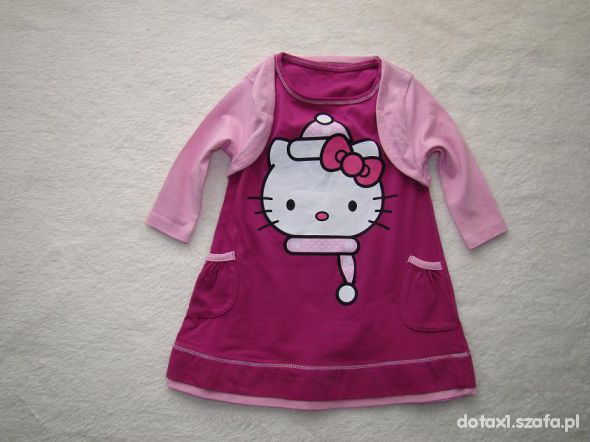 Bluzeczka zimowa hello kitty 2 w 1 r 74 80