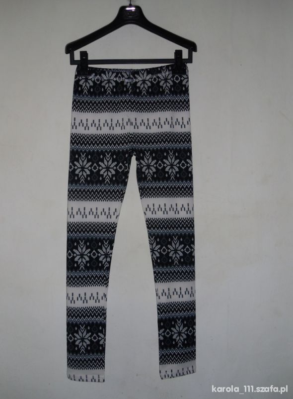 NOWE LEGGINSY NORWESKI WZOR