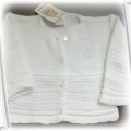 Nowy ażurkowy sweterek chrzest chrzciny 62 68