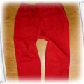 F&F spodnie jeansowe skiny 128 czerwone 7 lub 8 Y
