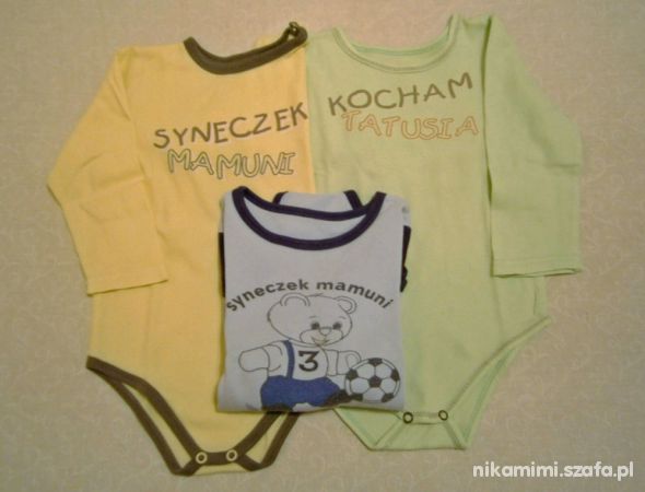 BODY NICOLA zielone i żółto szare rozmiar 92