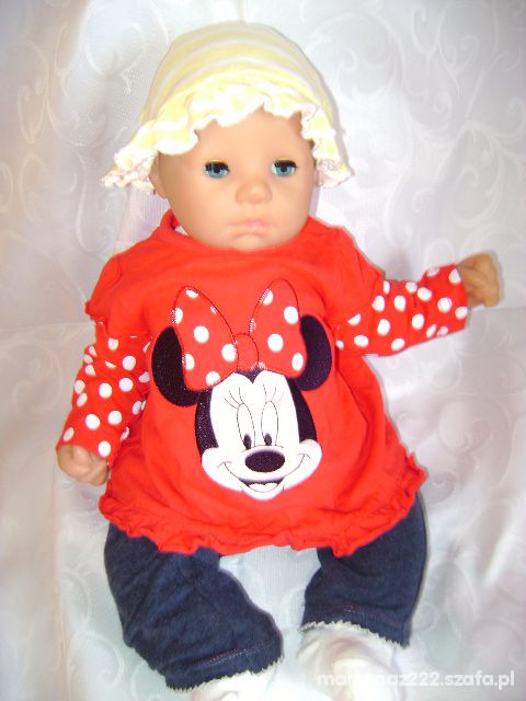 Disney czerwona bluzka roz newborn