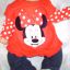 Disney czerwona bluzka roz newborn