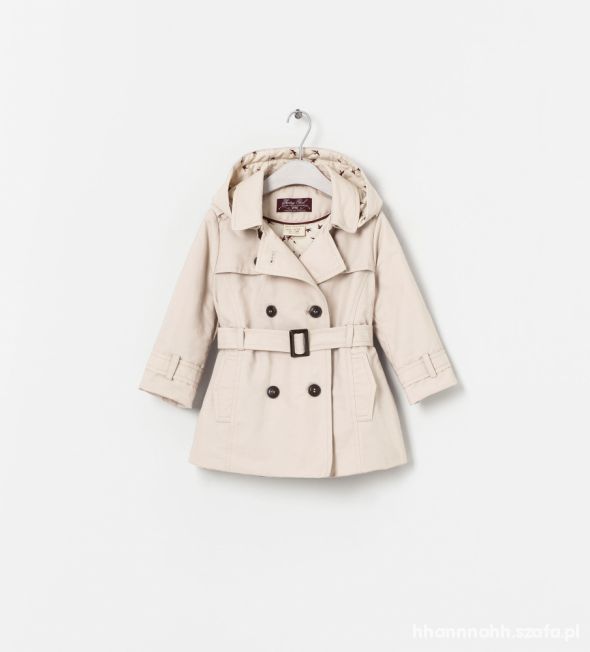 ZARA płaszcz z odpinanym kapturem r 2 3 lata