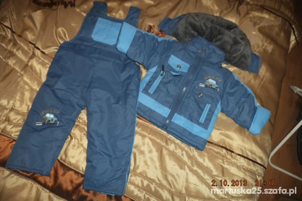 zimowy komplet dla chlopca nowy 80