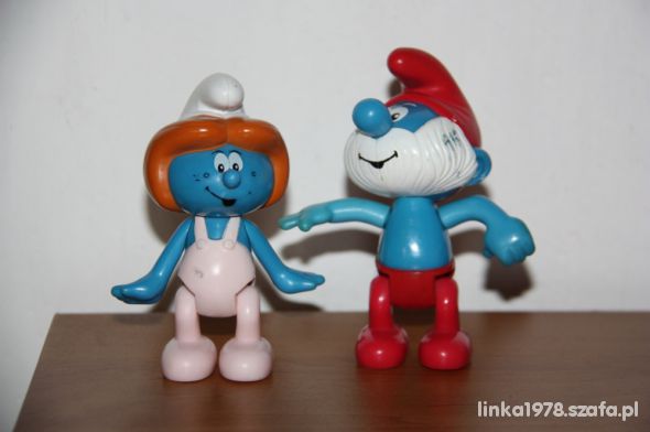 SEMERFETKA I PAPA SMERF SMERFY FIGURKI