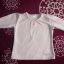 Bluzka NEXT ZARA H&M biała różowa kropki 3 6 długi