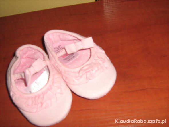Nowe sliczne niemowlęce buciki baleriny 9 12