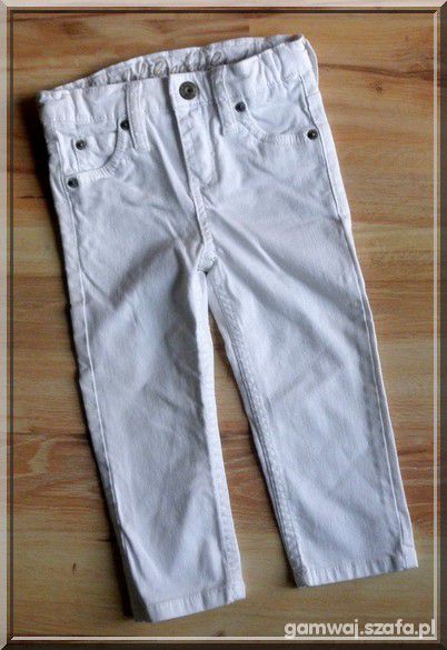 od92cm HiM Spodnie rurki w bieli