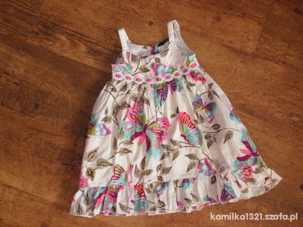George urocza sukienka w motylki 80 86cm