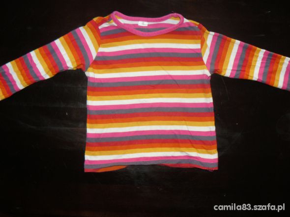 Bluzeczka w kolorowe paseczki dla dziewczynkir 86