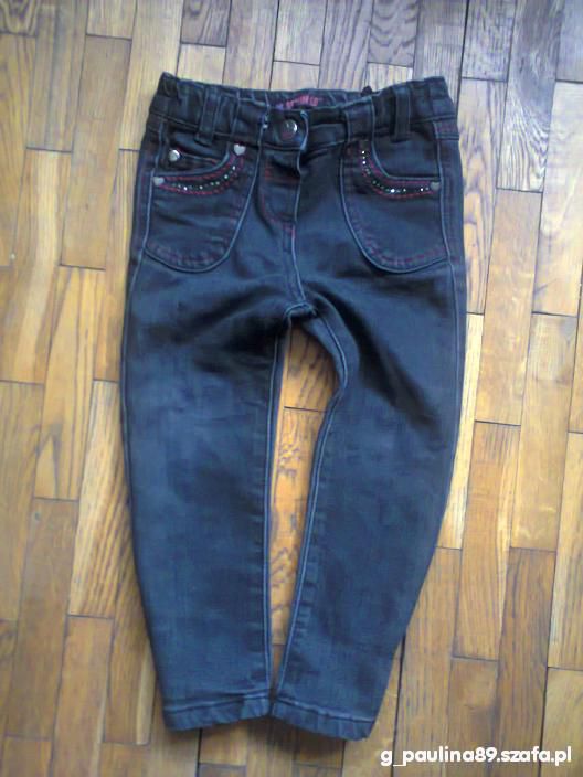 denim co śliczne rurki spodnie jeansy 98 104