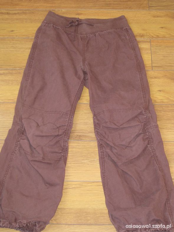 H&M brązowe spodnie 128