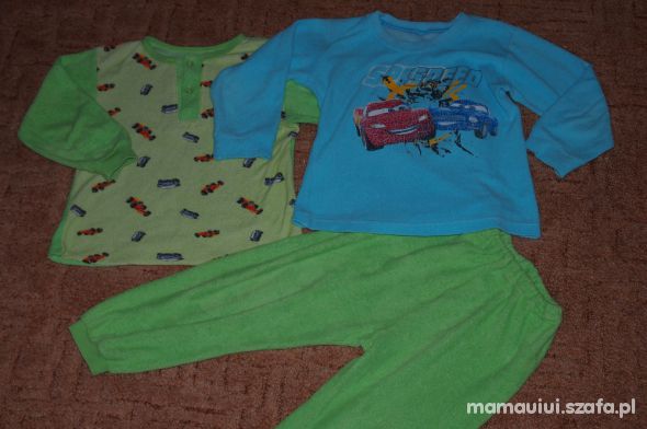 frotte piżamka dla synka zielona 116 gratis zygzak