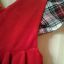 92cm Sukienka czerwona z kratką