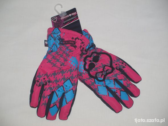 Rękawiczki Monster High Róż wiek 11 12lat