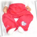 Disney czerwone spodnie roz 6 9 msc 68 74 cm