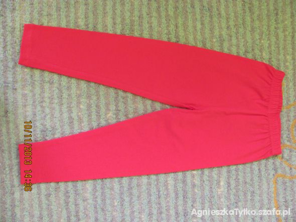 Różowe legginsy getry na 116cm NOWE