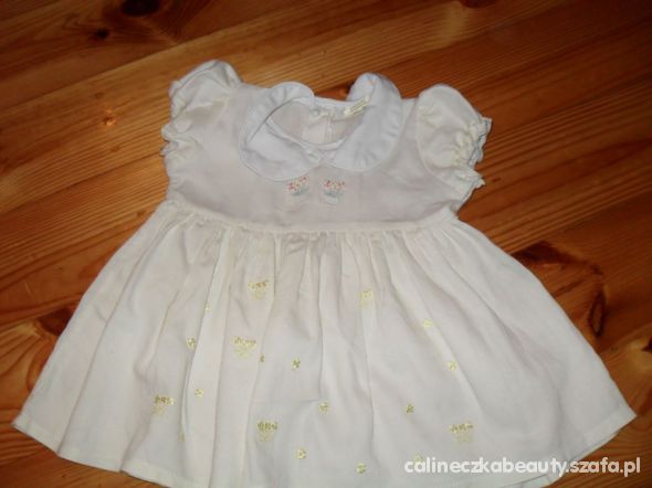 biała sukienka chrzciny 68 74
